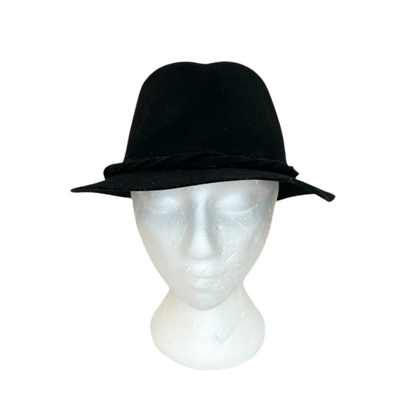 Urban Outfitters Staring at Stars Black Wool Fedora Panama Hat - Picture 2 of 14